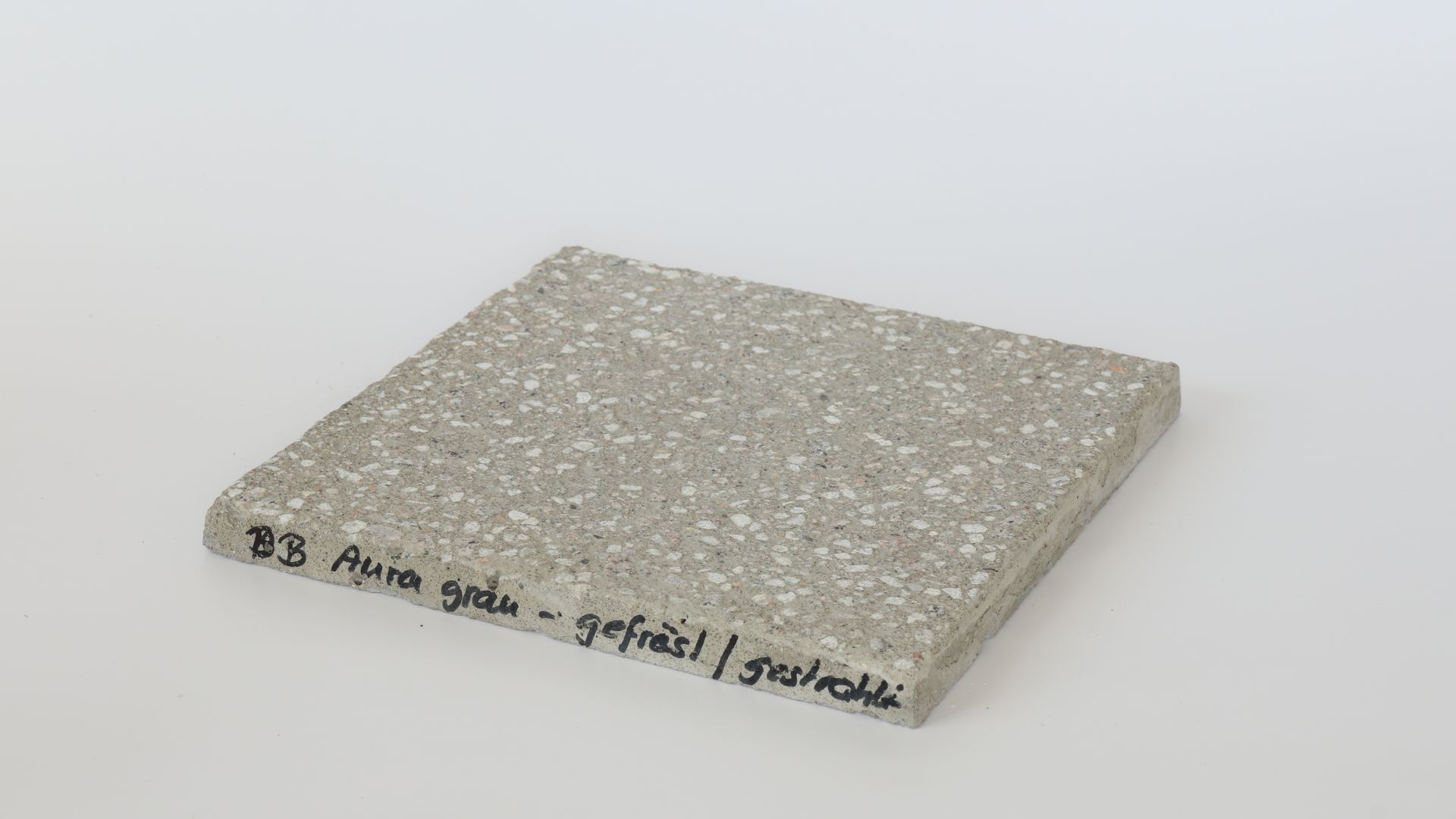 Sample Slab_concrete  cast stone_'Aura grau'_machined-shot-blasted