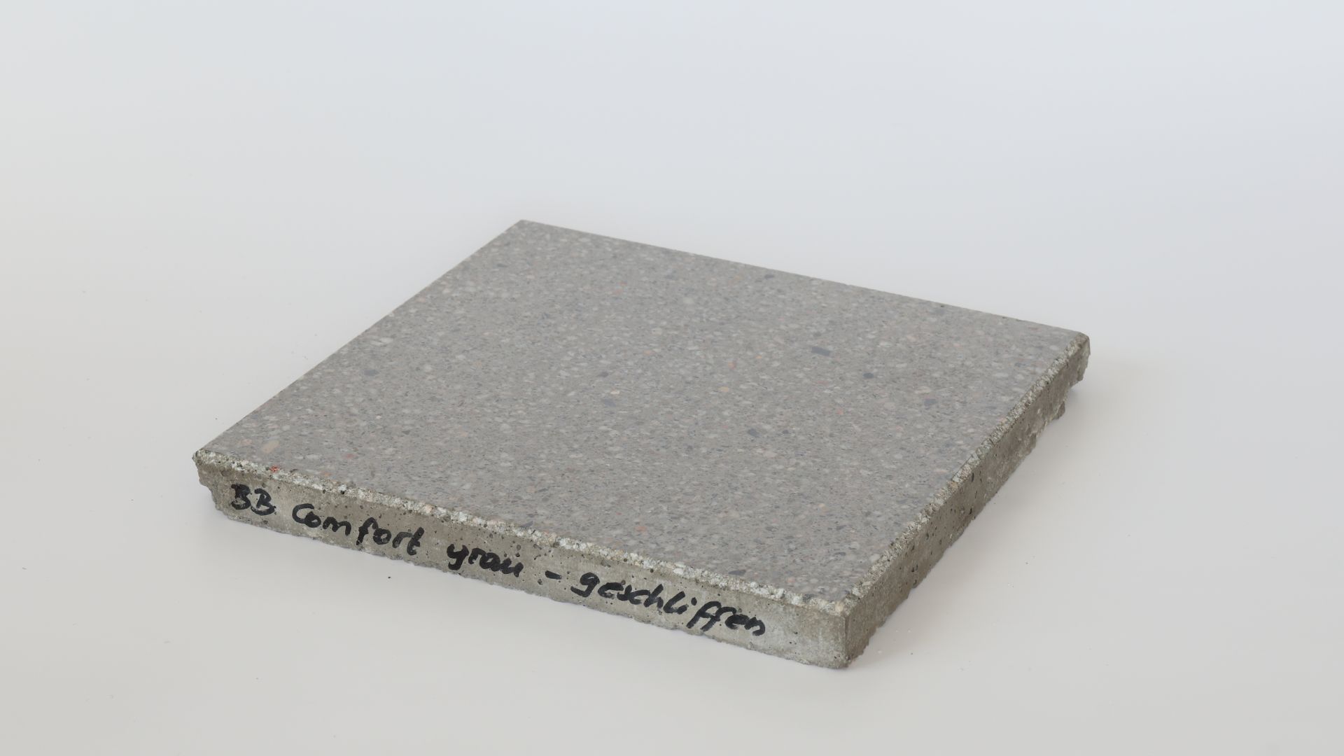 Sample Slab_concrete  cast stone_'Comfort grau'_geschliffen